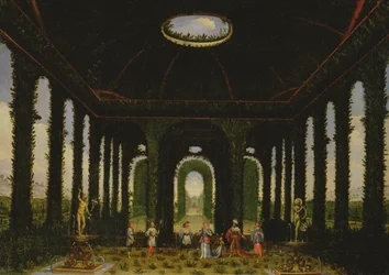 Act III, scenes XI and XIII: garden in the form of a pavilion